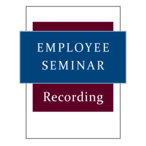 Employee Seminar recording